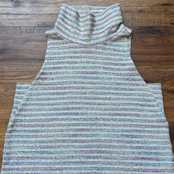 Anthropologie Akemi + Kin Sleeveless Striped Cowl Neck Shift Dress Size Small - Picture 4 of 10